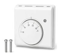 Thermostat Chauffage Sol et Électrique Régulateur de Température | Ambiante Mécanique avec Interrupteur pour Climatisation Centrale Contrôle Manuel 220V Compatible Chaudière Gaz