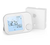 Thermostat Connecté Chaudiere Gaz avec WiFi, Thermostat sans Fil Compatible avec Alexa Google, Programmateur Hebdomadaire, Fonction Mémoire, Réglage par Bouton, Protection Antigel, Sécurité Enfant