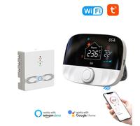 Thermostat Connecté Intelligent WiFi & RF433 Double Capteur Température Sol/Ambiante, Compatible Alexa/Google Home, Sécurité