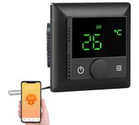 Thermostat connecté pour chauffage au sol avec capteur externe - noir [revolt]