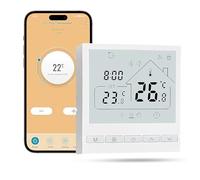 Thermostat Connecté Sans Fil, Compatible Alexa et Google Home, Chaudière Gaz, Intelligent WiFi Avec Écran LED Tactile, Commande Vocale et à Distance (A)