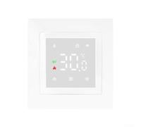 Thermostat Connecté WiFi pour Plancher Chauffant Électrique - Programmable 5+2 Jours Compatible pour alexa Google Assistant - Contrôle Vocal pour tuya pour Smart Life Protection Gel Taille (White)