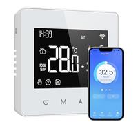 Thermostat Connecté WiFi, Tuya Thermostat Connecté Thermostats Chaudiere Gaz, avec Écran LED Tactile, Thermostats programmable, Compatible avec Alexa et Google Home,Commande Vocale et à Distance