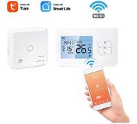 Thermostat d’Ambiance Intelligente Sans Fil WiFi Ecran LCD Programmable Tuya Contrôle Commande Vocale pour Ch THERMOSTAT D'AMBIANCE