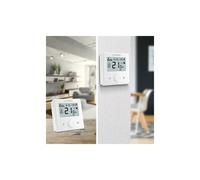 Thermostat d'ambiance connecté Avidsen HomeFlow WL sans fil Précision 0,5°C Wi?Fi 2.4 GHz RF 868 MHz Blanc