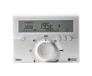 Thermostat d'ambiance DELTA DORE Deltia 8.00 programmable filaire LCD 2 fils Blanc