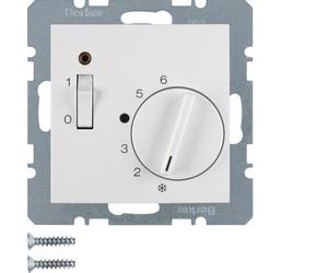 Thermostat d'ambiance Hager Berker avec contact de rupture et indicateur LED - 20308989
