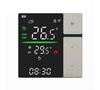 Thermostat d'ambiance intelligent sans fil pour thermostats muraux Tuya pour chaudière à gaz, chauffage central, télécommande/commande vocale (gris, 3A-WIFI)