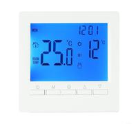 Thermostat d'ambiance numérique programmable LCD avec fonction de verrouillage enfant, capteur intégré pour système de chauffage par le sol, contrôle de la chaudière à gaz, plage de température de 5 à