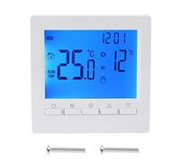 Thermostat d'ambiance sans fil 9 x 9 x 3 - Thermostat électronique numérique avec écran LCD - Thermostat mural intelligent - Contrôleur de température pour chauffage au sol (blanc)