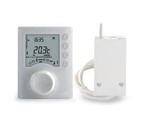Thermostat d'ambiance Tybox 1137 programmable radio pour chauffage eau chaude - Alimentation piles - DELTA DORE - 6053064