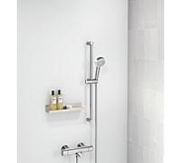 Thermostat de bain/douche Hansa HANSABASIC 55162131, montage en surface, 3 jets, inverseur avec vanne d'arrêt, chromé