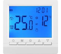 Thermostat de chaudière intelligent Contrôleur de chaudière filaire fonctionnant sur piles avec écran numérique LCD Bouton tactile rétroéclairé Thermostat mural à économie d'énergie programmable 5+2 s