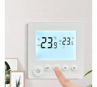 Thermostat de chauffage à lumière blanche à LED, thermostat numérique pour chauffage au sol, thermostat mural pour chauffage électrique (16 A)