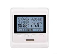 Thermostat de chauffage au sol, 86 x 90 mm, chauffage au sol électrique programmable hebdomadaire avec double contrôle de la température 16 A