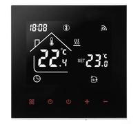 Thermostat de chauffage au sol à eau avec écran tactile, WiFi Smart Thermostat mural LCD à écran tactile ForTuya, 86 x 86 x 40 mm (chauffage de l'eau noir)
