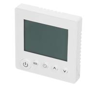 Thermostat de Chauffage au Sol Mural Intelligent à Minuterie LCD | Commande Murale Numérique, Réglage Automatique de Température, Boîtier ABS Blanc, Usage Intérieur