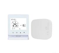 Thermostat de chauffage au sol sans fil RF433 Contrôleur de pièce Régulateur de chaudière mural Panneau de contrôle de la chaleur numérique avec verrouillage enfant Mode température automatique manuel
