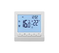 Thermostat de chauffage électrique, bouton manuel 16A, affichage négatif, caractères blancs sur fond noir, pas de Wifi - affichage