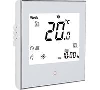 Thermostat de chauffage électrique programmable LCD -écran tactile -PC et régulateur de température ABS f��r Home White AC 95-240V