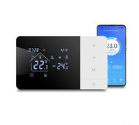Thermostat de chauffage et de refroidissement programmable WiFi compatible avec l'application Tuya Life et pour Alexa, thermostat à 2 fils alimenté par batterie avec sécurité enfant, plage de