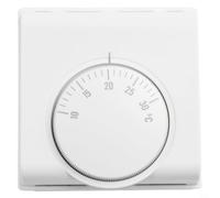 Thermostat de chauffage non programmable pour systèmes de chauffage central, matériau ignifuge, bouton de contrôle à 360 degrés, blanc