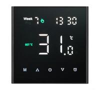 Thermostat de chauffage par le sol intelligent WiFi - Contrôleur de température programmable pour chaudière à eau et à gaz - Commande vocale pour Alexa et Google Home - Ignifuge (chauffage de l'eau