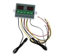 Thermostat de contrôle de température avec double sortie pour 12 V, 24 V et 220 V (12 V)