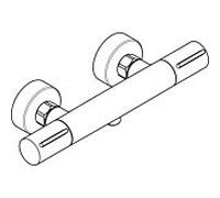 Thermostat de douche hansgrohe Ecostat Element 13346140, montage en surface, 1 sortie, bronze brossé