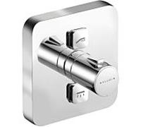 thermostat de douche Kludi Push 388110538 chromé, 2 Verbraucher , rosace à bord doux
