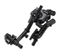 Thermostat de Liquide de Refroidissement Moteur, Ensemble Thermostat Compatible avec Ford Focus 2018-2019 1.0T H6BG8575BA GK2A12A648AA GK2Z12A648A W790446S900, boîtier de Thermostat et Joint.