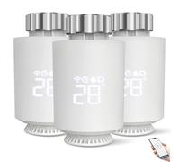 Thermostat de radiateur intelligent, compatible avec Alexa/Home Assistant/ZigBee, thermostat de chauffage programmable, commande vocale, régulateur de chauffage Smart Home pour toutes les valves (3