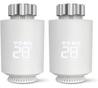 Thermostat de Radiateur Intelligent Wi-FI, Smart Thermostat Radiateur Connecté,Contrôle par Application, Pas Besoin de Passerelle, Compatible avec Alexa et Google Home, Programmable (2 PCS)