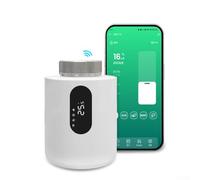 Thermostat de radiateur WiFi, aucune passerelle nécessaire, TRV intelligent, vanne de radiateur thermostatique sans fil, commande vocale, économie d'énergie et verrouillage enfant