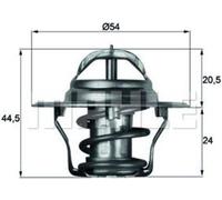 Thermostat de refroidissement MAHLE pour FORD CAPRI II