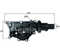 Thermostat de refroidissement MAHLE pour RENAULT CLIO III