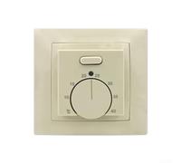Thermostat de sol 230 V CA 50/60 Hz 16 A Contrôle manuel avec sonde externe pour chauffage constant Beige