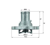 Thermostat d'eau MAHLE TI 122 87D
