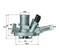 Thermostat d'eau MAHLE TI 151 80