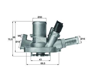 Thermostat d'eau MAHLE TI 151 80