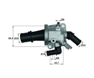 Thermostat d'eau MAHLE TI 153 88