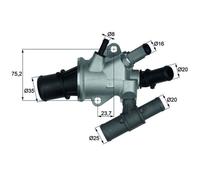 Thermostat d'eau MAHLE TI 168 88