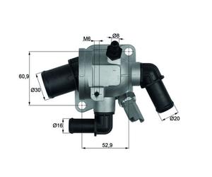Thermostat d'eau MAHLE TI 173 88