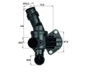 Thermostat d'eau MAHLE TI 6 80