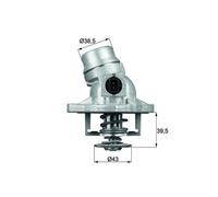 Thermostat d'eau MAHLE TM 12 105