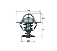 Thermostat d'eau MAHLE TX 10 88D