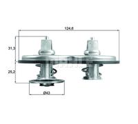Thermostat d'eau MAHLE TX 141 83