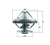 Thermostat d'eau MAHLE TX 158 87