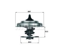 Thermostat d'eau MAHLE TX 18 83D