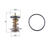Thermostat d'eau MAHLE TX 264 82D